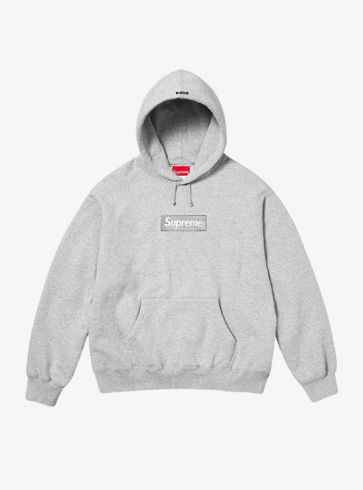 SUPREME BOX LOGO HOODED SWEATSHIRT HEATHER GREY (FW24)