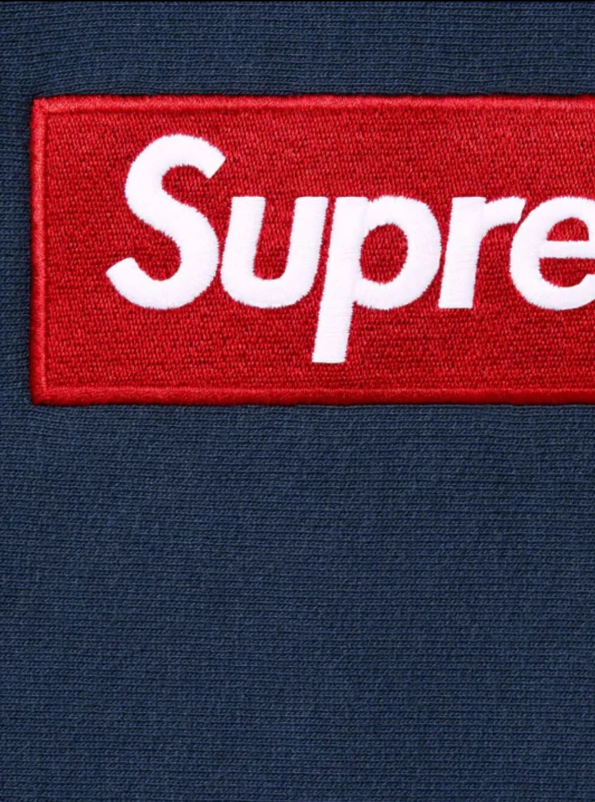SUPREME BOX LOGO HOODED SWEATSHIRT DUSTY NAVY (FW24)