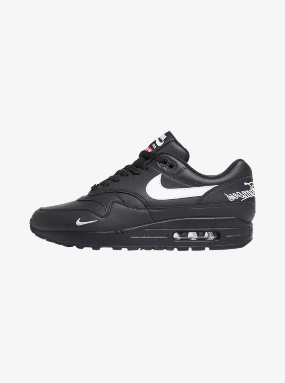 NIKE AIR MAX 1 '87 SP SUPREME VARSITY BLACK WHITE