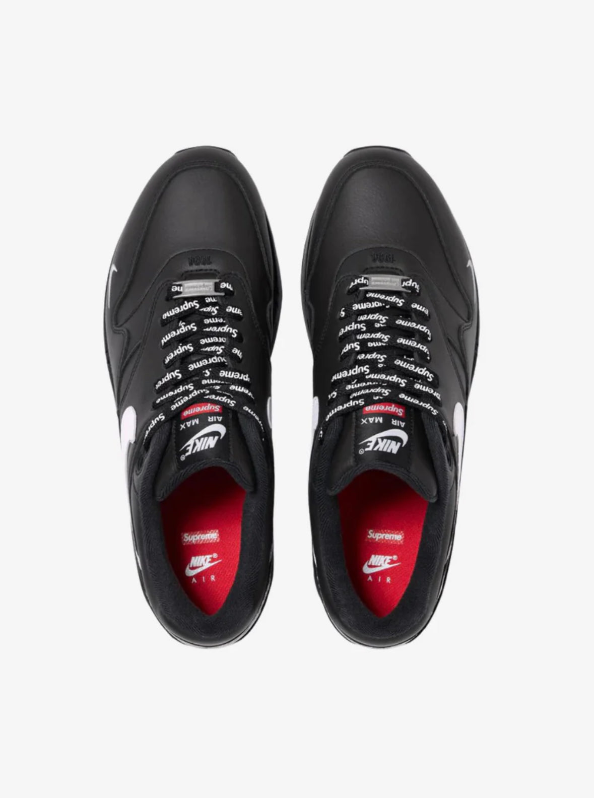 NIKE AIR MAX 1 '87 SP SUPREME VARSITY BLACK WHITE