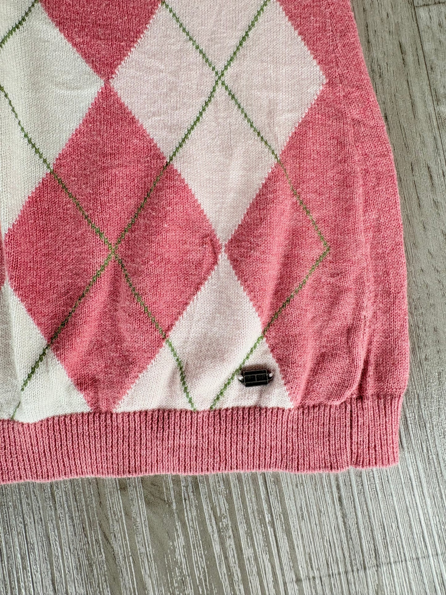 GILET TOMMY HILFIGER ROSA A ROMBI ARGYLE