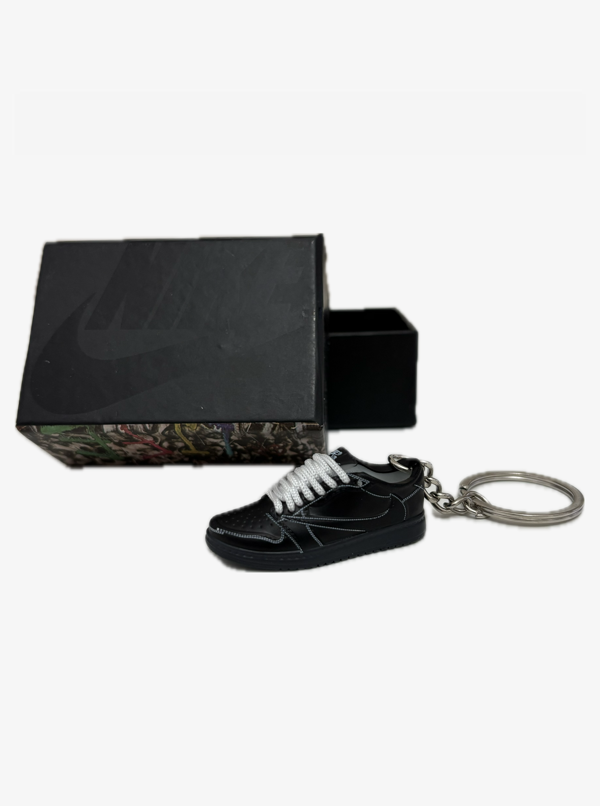 PORTACHIAVI SNEAKERS J1 LOW TRAVIS SCOTT BLACK PHANTOM