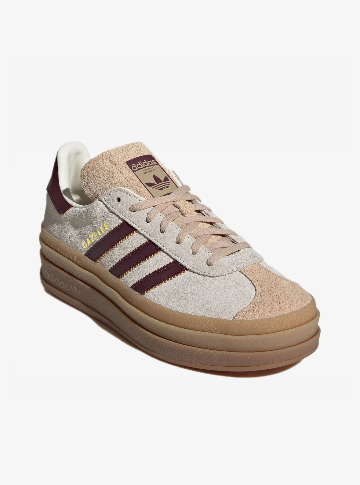 ADIDAS GAZELLE BOLD CREAM WHITE BROWN