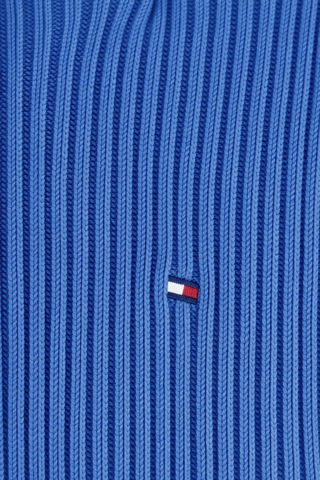 MAGLIONCINO TOMMY HILFIGER BLU A COSTE CON COLLO ALTO