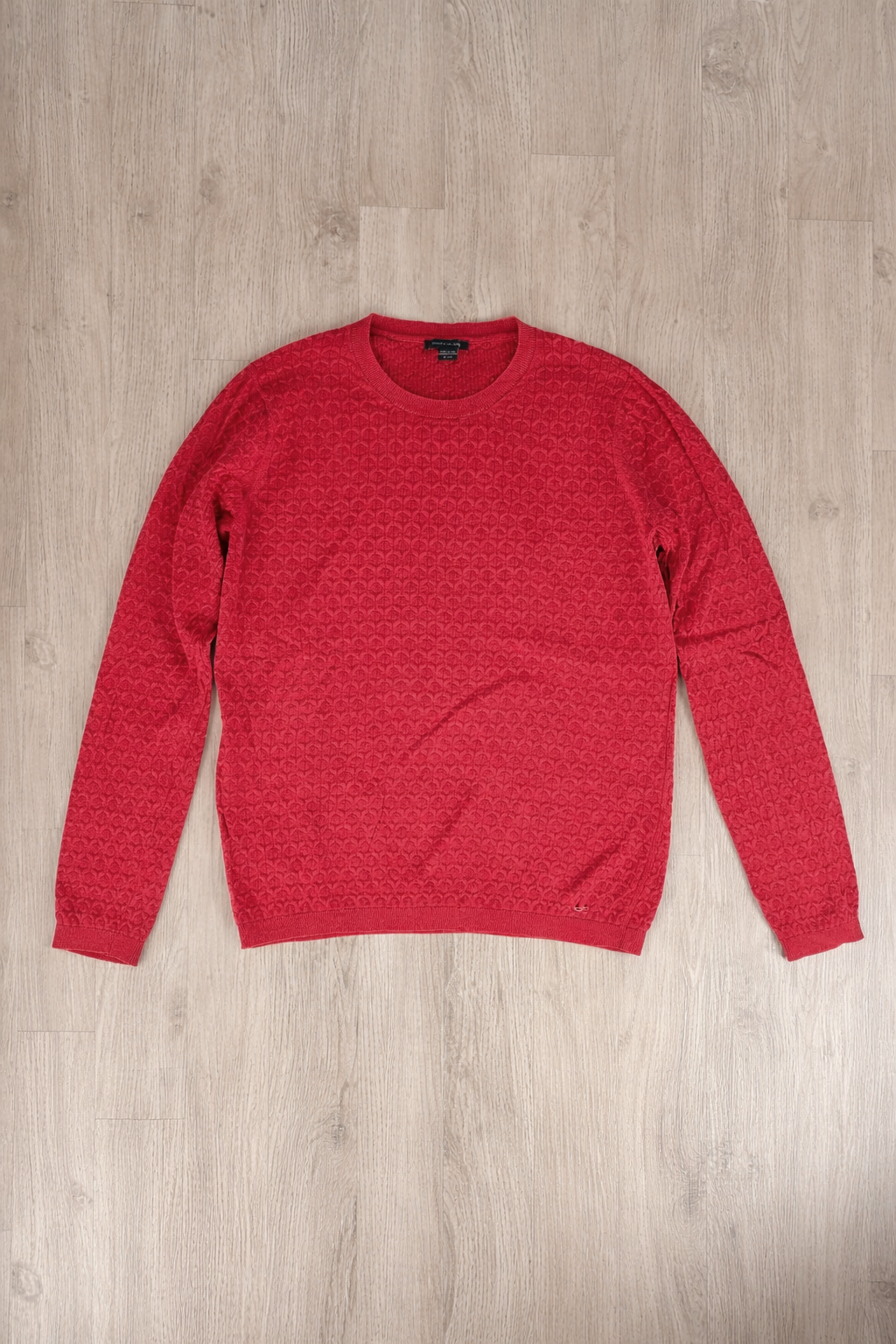 MAGLIONE TOMMY HILFIGER ROSSO CON TRAMA TESTURIZZATA