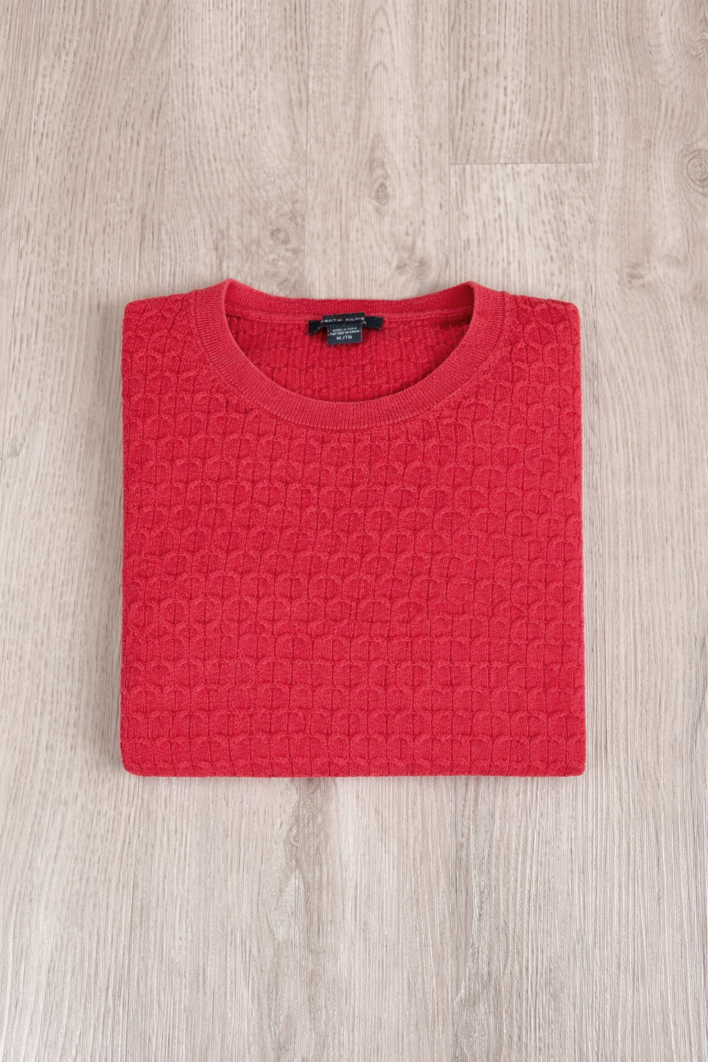 MAGLIONE TOMMY HILFIGER ROSSO CON TRAMA TESTURIZZATA
