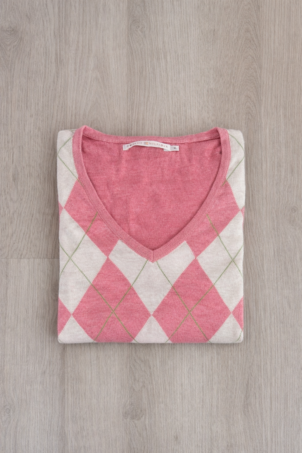 GILET TOMMY HILFIGER ROSA A ROMBI ARGYLE
