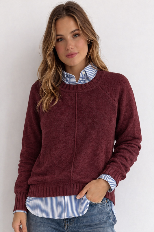 MAGLIONE LAUREN RALPH LAUREN BORDEAUX MINIMAL