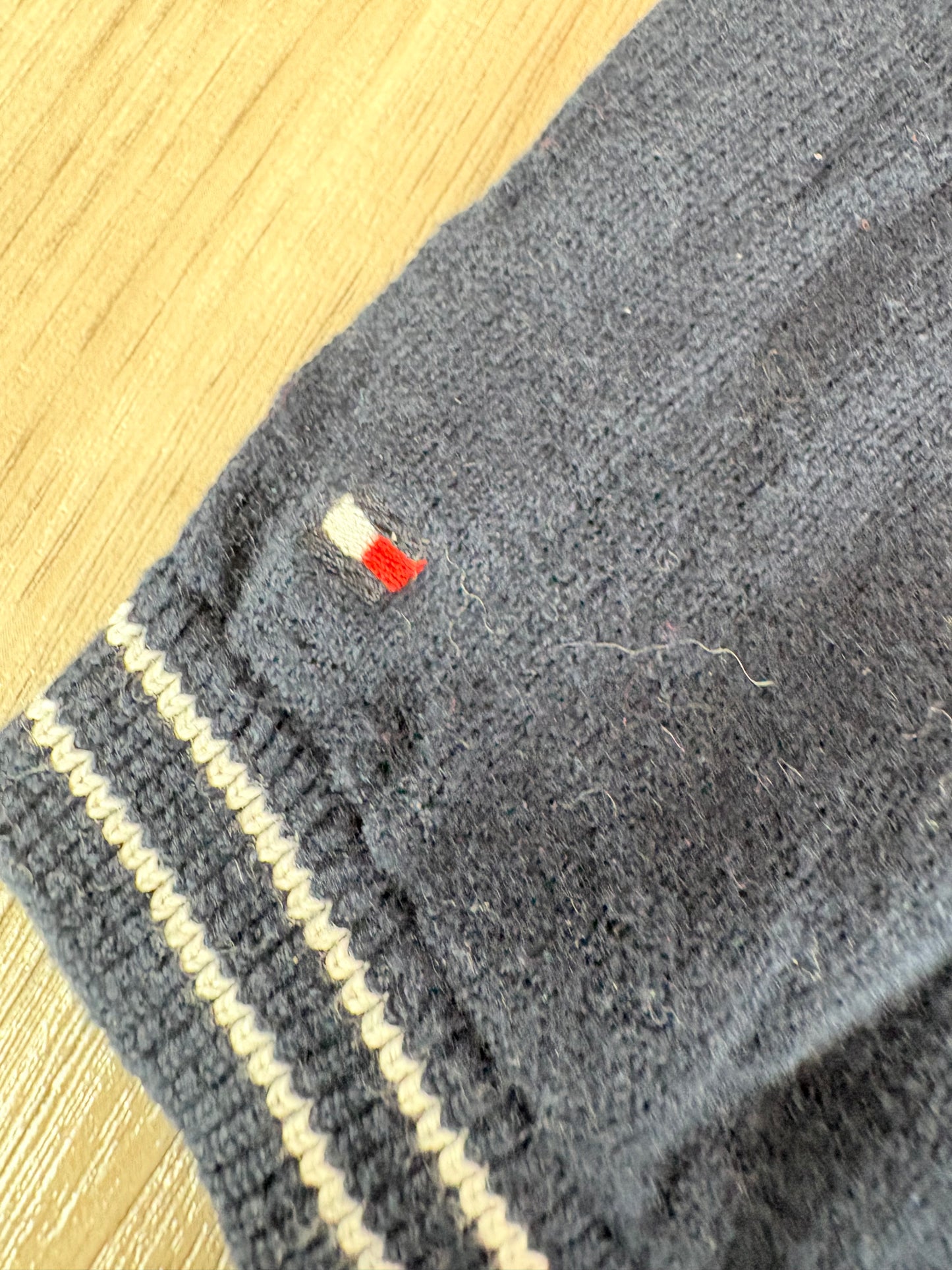 MAGLIONE TOMMY HILFIGER BLU A POIS CON SCOLLO A V