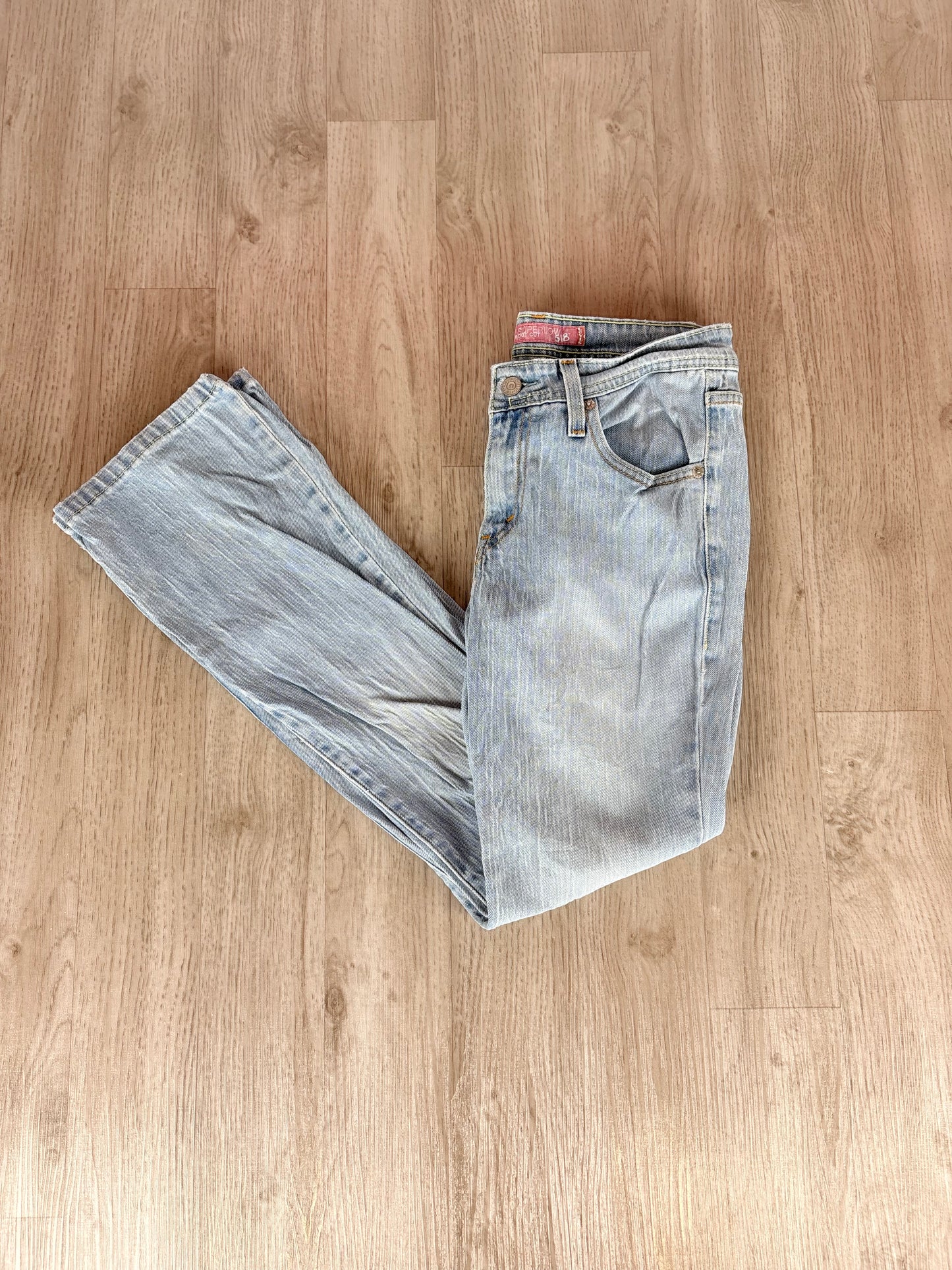 LEVI'S SUPERLOW BOOTCUT JEANS DENIM CHIARO