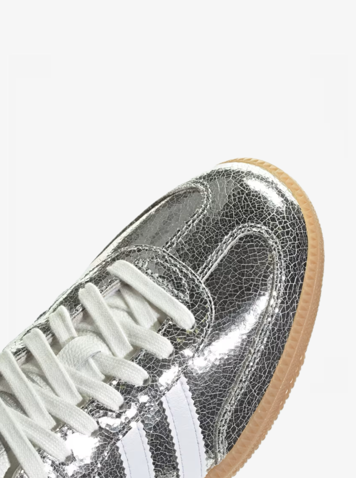 ADIDAS SAMBA OG METALLIC SILVER CRAKED LEATHER