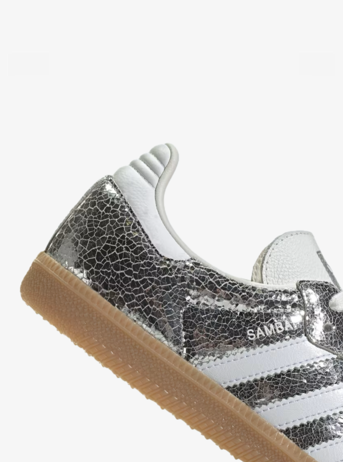 ADIDAS SAMBA OG METALLIC SILVER CRAKED LEATHER