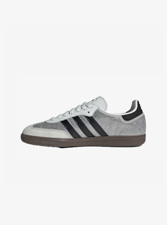 ADIDAS SAMBA OG WHITE SILVER CRYSTAL RHINESTONES
