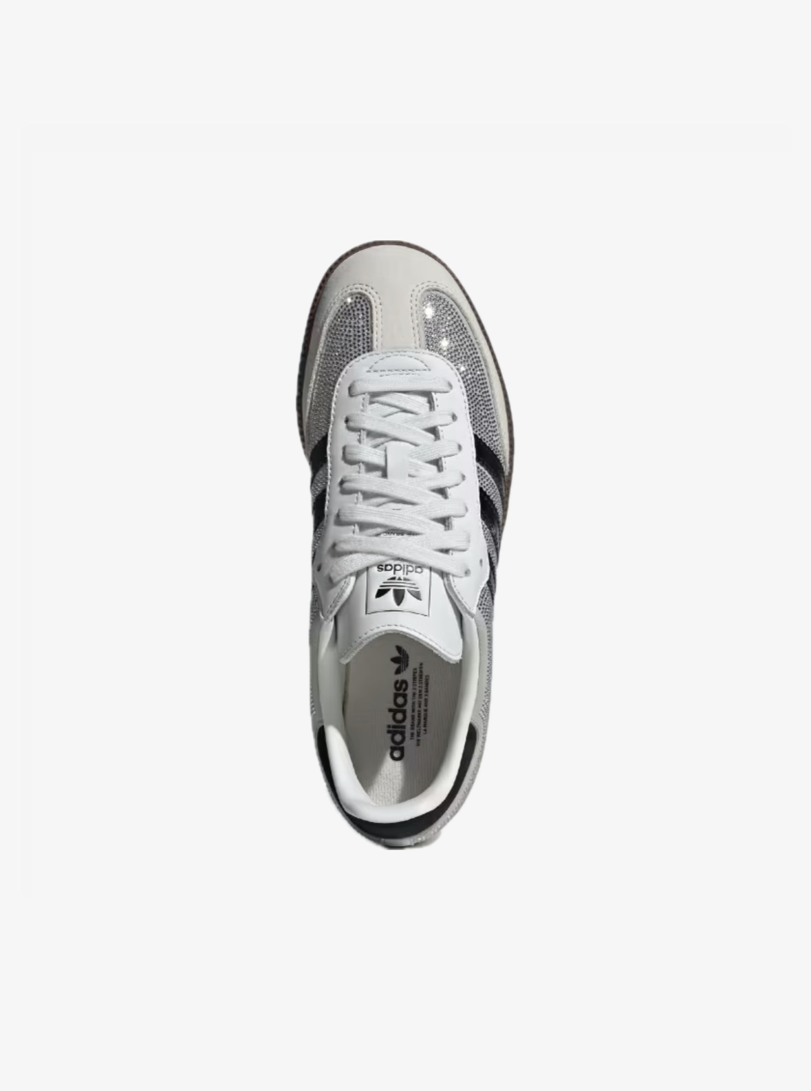 ADIDAS SAMBA OG WHITE SILVER CRYSTAL RHINESTONES