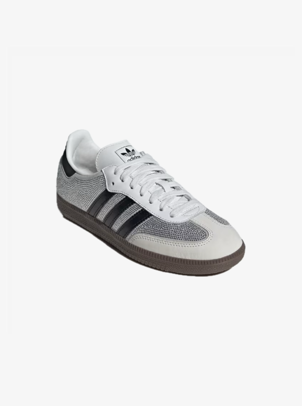 ADIDAS SAMBA OG WHITE SILVER CRYSTAL RHINESTONES