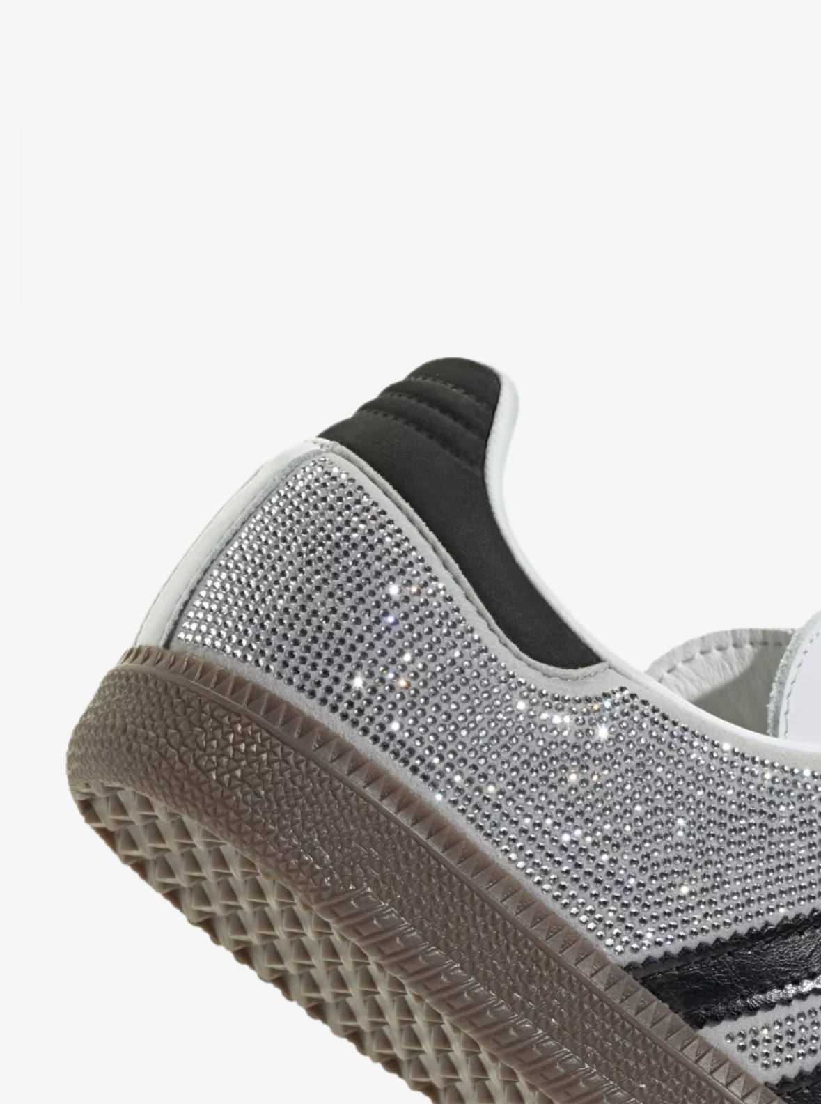 ADIDAS SAMBA OG WHITE SILVER CRYSTAL RHINESTONES